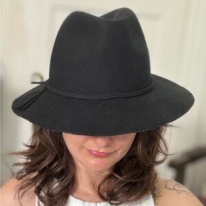 Wide Brim Black Hat